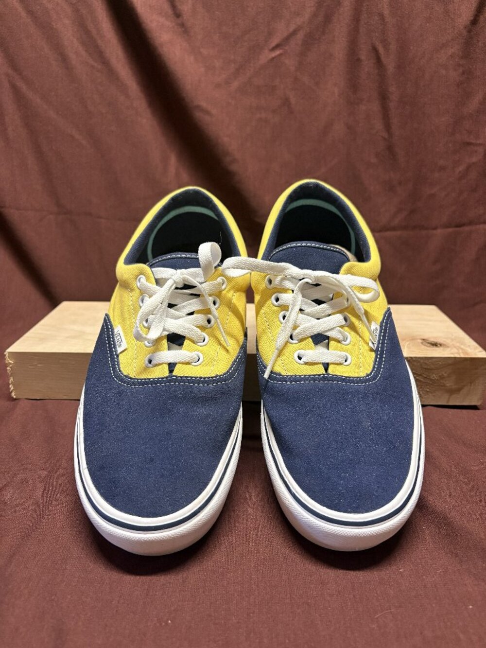 VANS, Men's Size 10.5, Comfycush Era, Suede/Canvas, Dress Blue & Yellow